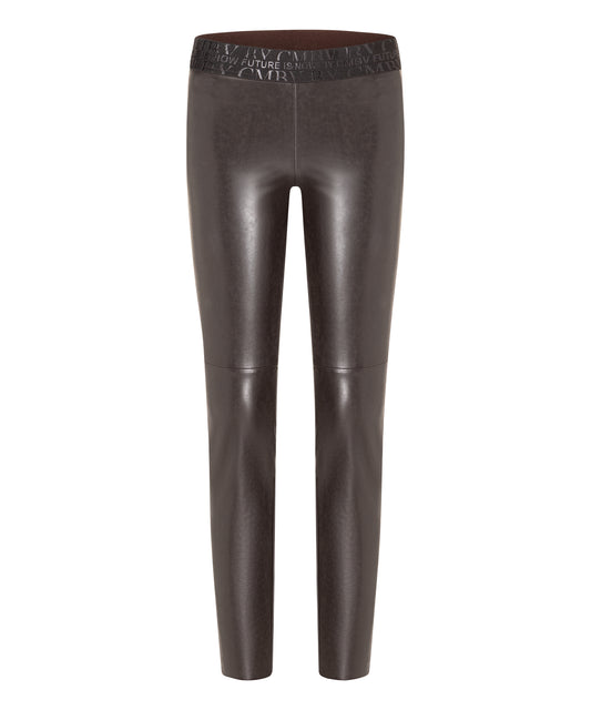Lederoptik Leggings mit elastischem Bund