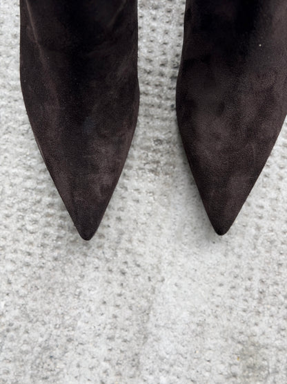 Booties Heel Veloursleder
