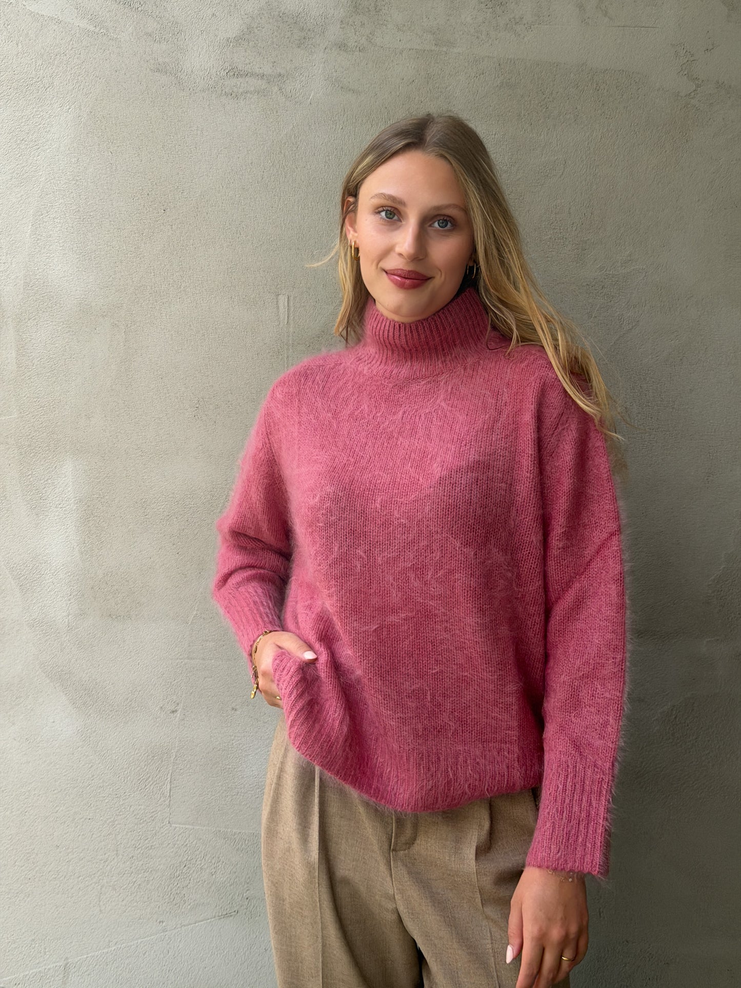 Pullover T-Neck MINK finish