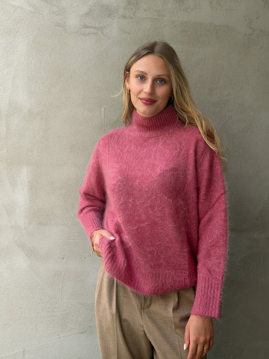 Pullover T-Neck MINK finish