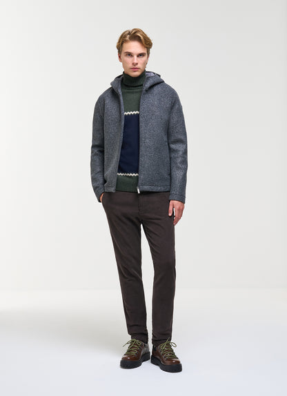 Jacke soft woolen hoodie jacket