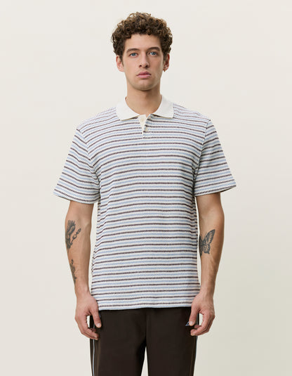 knitted Stripe Polo