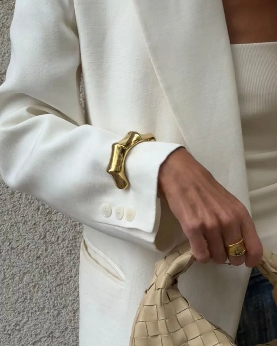 CANE – Statement-Armband mit Bambus-Struktur