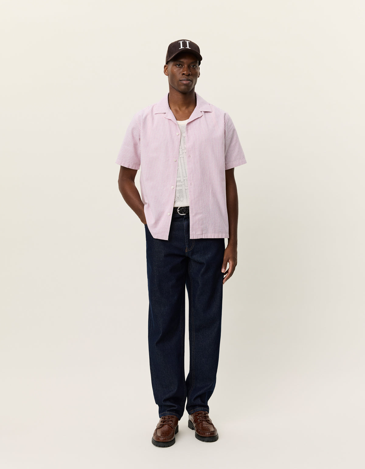 Lukas Stripe Cotton Linen Ss Shirt