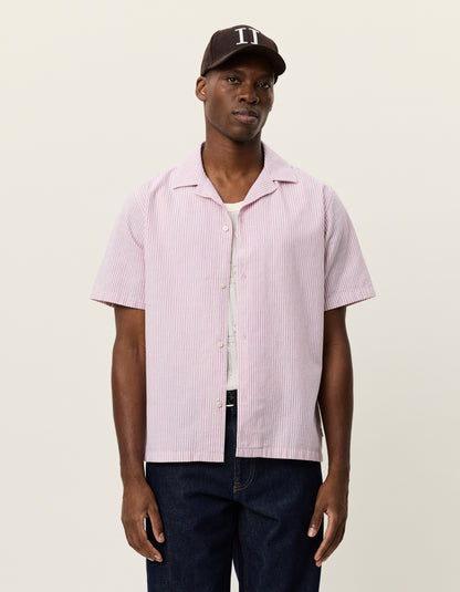 Lukas Stripe Cotton Linen Ss Shirt